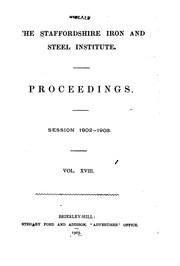 Cover of: Proceedings by Staffordshire Iron and Steel Institute, Staffordshire Iron and Steel Institute