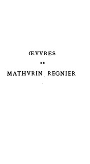 Cover of: Oeuvres by Mathurin Régnier