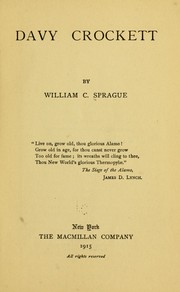 Cover of: Davy Crockett by William C. Sprague