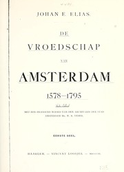 Cover of: De vroedschap van Amsterdam, 1578-1795 by Johan Engelbert Elias