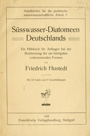 Cover of: Süsswasser-Diatomeen Deutschlands by Friedrich Hustedt