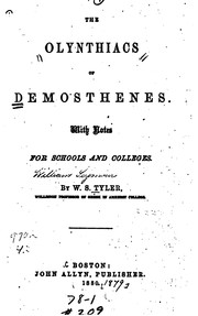 Cover of: The Olynthiacs of Demosthenes.
