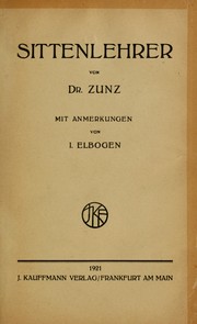 Cover of: Sittenlehrer