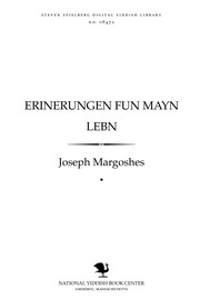 Cover of: Erinerungen fun mayn lebn