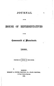 Cover of: Journal of the House of Representatives of the Commonwealth of Massachusetts by Massachusetts. General Court. House of Representatives.