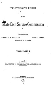 Cover of: Report of the State Civil Service Commission