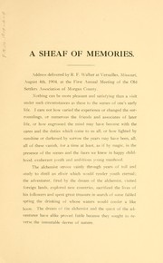 Cover of: A sheaf of memories by Robert Franklin Walker
