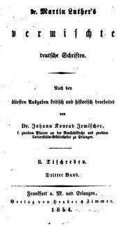 Cover of: Dr. Martin Luther's sämmtliche Werke by Martin Luther, Johann Georg Plochmann, Johann Conrad Irmischer