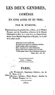 Cover of: Les deux gendres: comédie en cinq actes et en vers