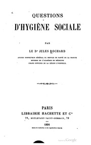 Cover of: Questions d'hygiène sociale