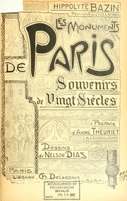 Cover of: Les monuments de Paris souvenirs de Vingt Si©Łecles by Hippolyte Bazin