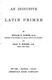 Cover of: An inductive Latin primer