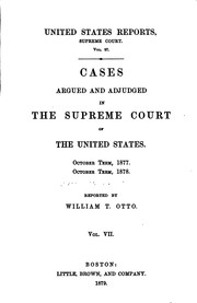 Cover of: United States Reports: Cases Adjudged in the Supreme Court by United States. Supreme Court.