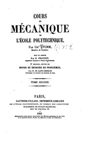 Cover of: Cours de mécanique de l'École polytechnique