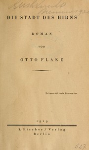 Cover of: Die Stadt des Hirns by Flake, Otto