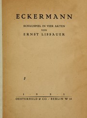 Cover of: Eckermann, Schauspiel in vier Akten
