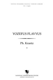 Cover of: Yozefus Flaṿyus by Ph Krantz