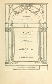 Cover of: Goyescas by Enrique Granados y Campiña