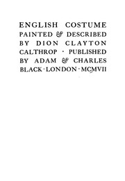 Cover of: English costume by Calthrop, Dion Clayton