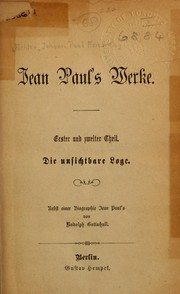 Cover of: Jean Paul's Werke: nebst einer  Biographie Jean Paul's