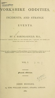 Cover of: Yorkshire oddities, incidents and strange events by Sabine Baring-Gould