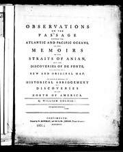 Observations on the passage between the Atlantic and Pacific oceans by William Goldson