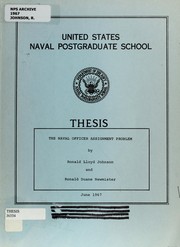 Cover of: The naval officer assignment problem by Ronald Lloyd Johnson