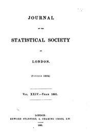 Cover of: Journal of the Statistical Society of London