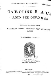 Cover of: Caroline Bauer and the Coburgs. by Karoline Bauer