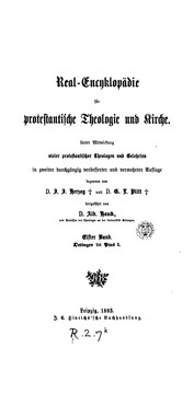 Cover of: Real-Encyklopädie für protestantische Theologie und Kirche. [With] Generalregisterband. Unter ...