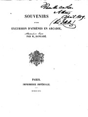 Cover of: Souvenirs d'une excursion d'Athènes en Arcadie