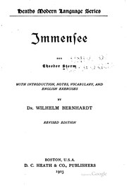 Cover of: Immensee by Theodor Storm