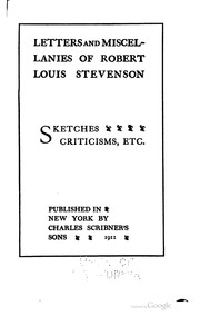 Cover of: The  novels and tales of Robert Louis Stevenson ...