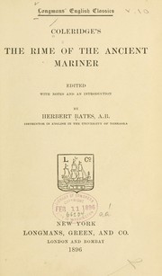 Cover of: Coleridge's The rime of the ancient mariner