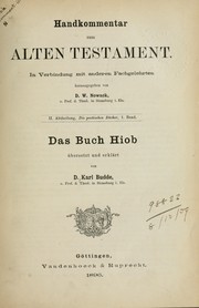 Cover of: Handkommentar zum Alten Testament in Verbindung mit anderen Fachgelehrten