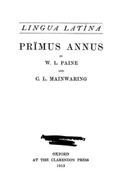 Cover of: Prīmus annus by W. L. Paine