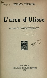 Cover of: L'arco d'Ulisse: prose di combattimento