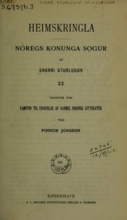 Cover of: Heimskringla, Nóregs Konunga Sögur by Snorri Sturluson