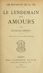 Cover of: Le lendemain des amours