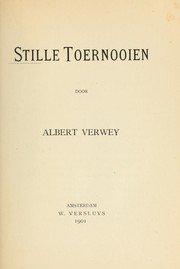 Cover of: Stille toernooien