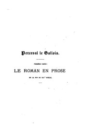 Cover of: Perceval le Gallois: ou, Le conte du Graal