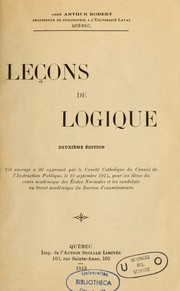 Cover of: Leçons de logique