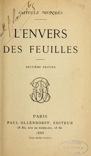 Cover of: L'envers des feuilles