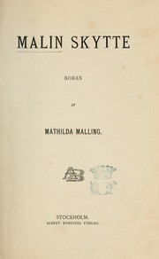 Cover of: Malin skytte: roman