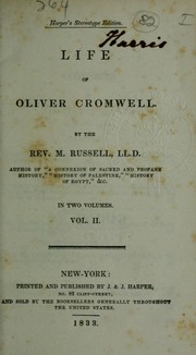 Cover of: Life of Oliver Cromwell