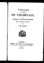 Cover of: Voyages du Sieur de Champlain ou Journal ès découvertes de la Nouvelle France