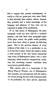 Cover of: An Account of the Only Known Manuscript of Shakespeare's Plays: Comprising Some Important ...