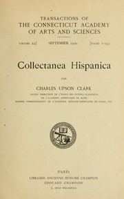 Cover of: Collectanea Hispanica