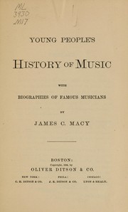 Young people's history of music by James Cartwright Macy