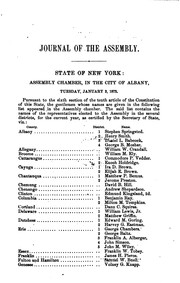 Cover of: Journal of the Assembly of the State of New York